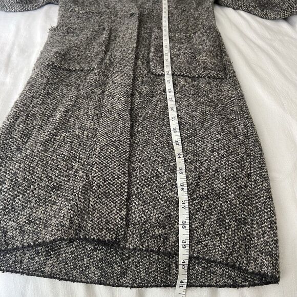 Uniqlo Womens Wool Blend Tweed Cardigan Longline Brown Gray Size XS - Picture 13 of 13